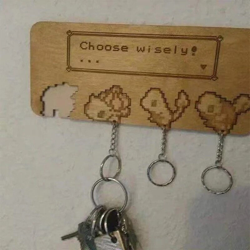 Pokemon Key Hook Rack “Choose Wisely” Starter Choice