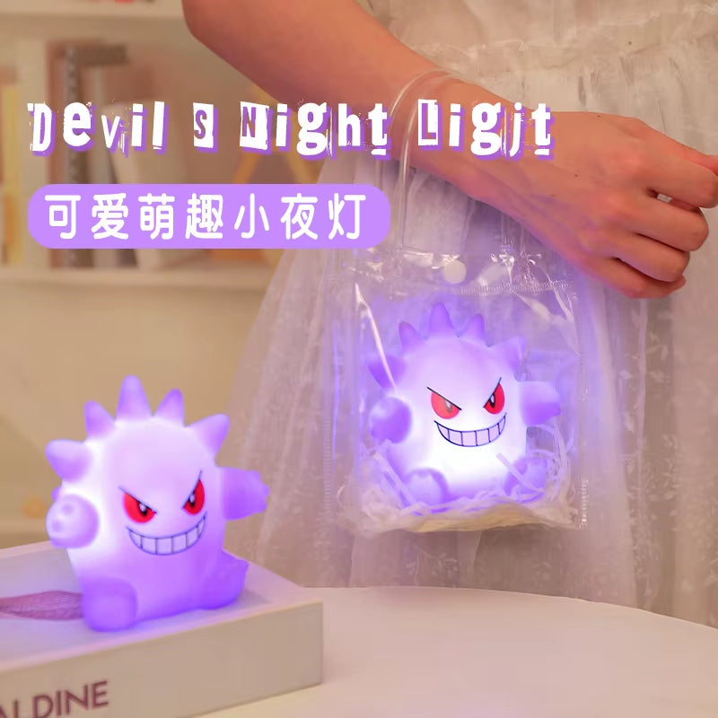 Pokemon Figures Night Light Gengar Model Bedside Lamp Demon Doll Halloween Toy Gift Children Creative Collection Glowing Toys