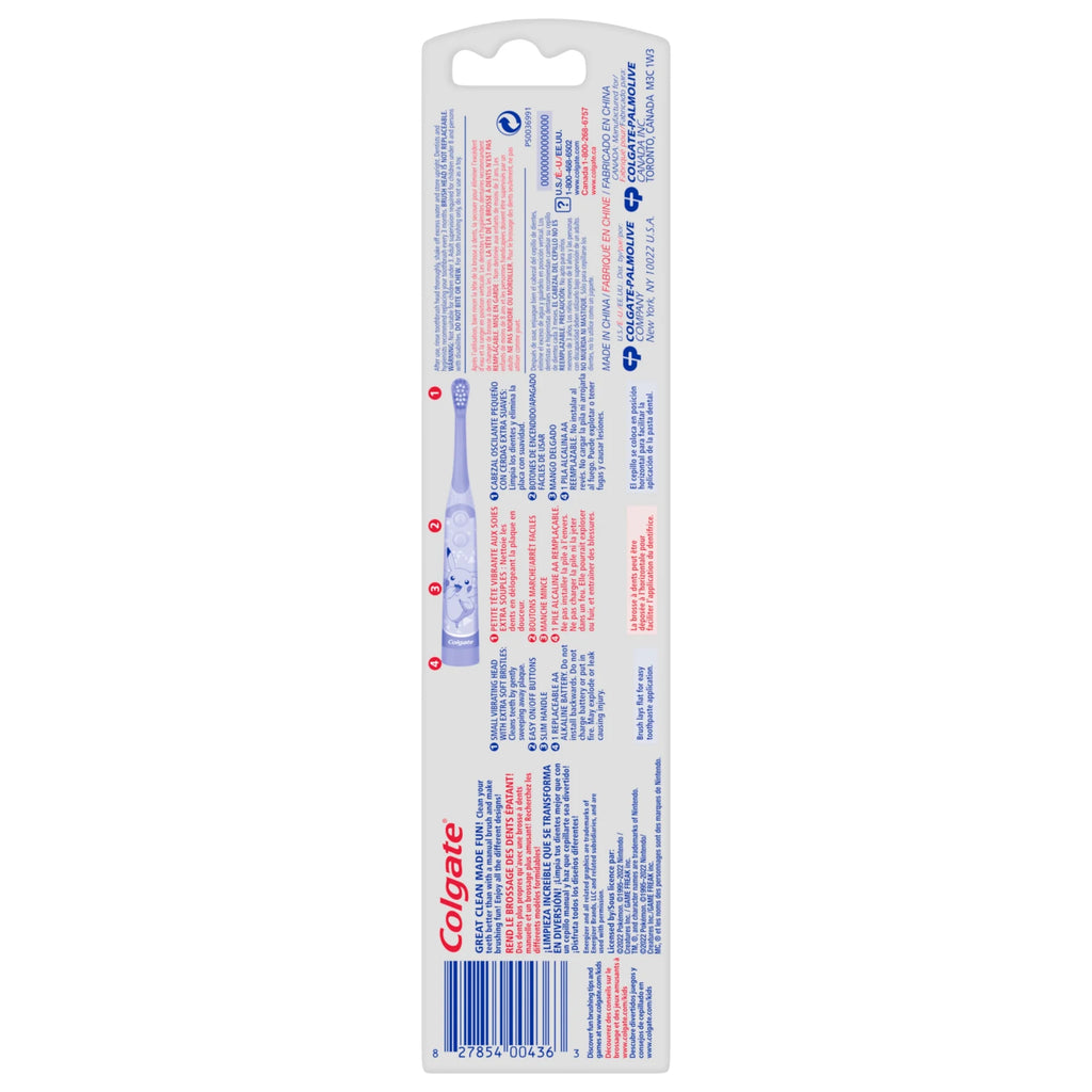 Kids Battery Toothbrush, Pokemon Toothbrush, 1 Pack
