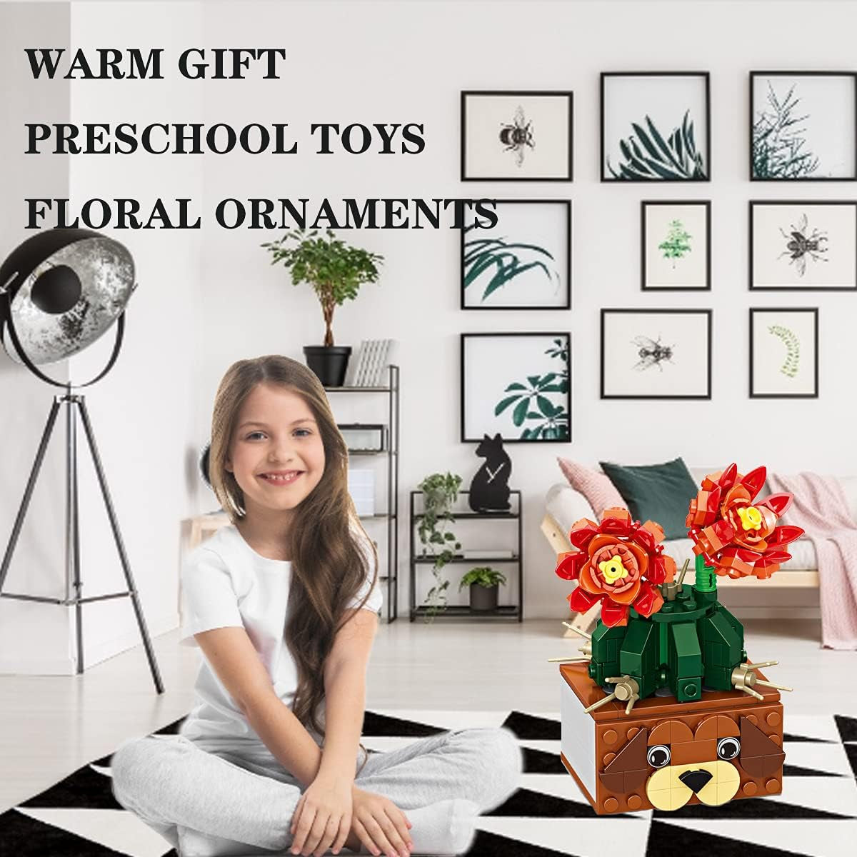 Building Toys for Toddler Rose Building Bricks Building Blocks Learning and Education Building Kits Gifts for 6,7 8 ,9 Years Old Boys & Girls