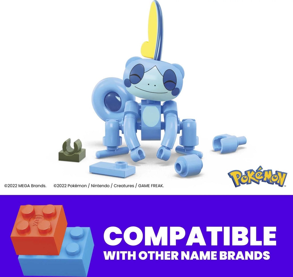 Pokemon Building Toy Kit Sobble (15 Pieces) with 1 Action Figure and Ball for Kids