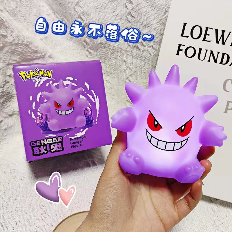 Pokemon Figures Night Light Gengar Model Bedside Lamp Demon Doll Halloween Toy Gift Children Creative Collection Glowing Toys