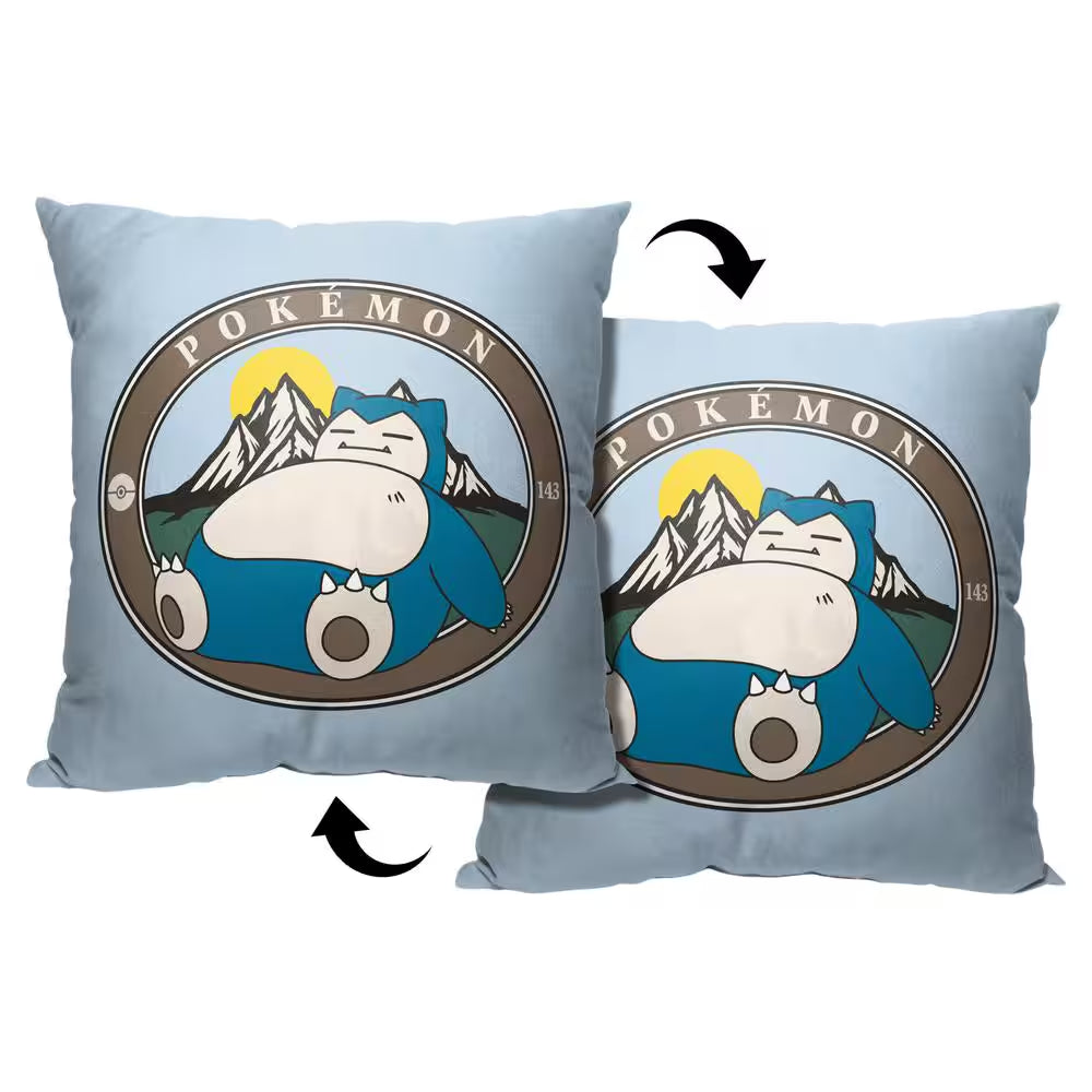 Pokemon Snooring Outdoors Printed Multi-Colored Throw Pillow