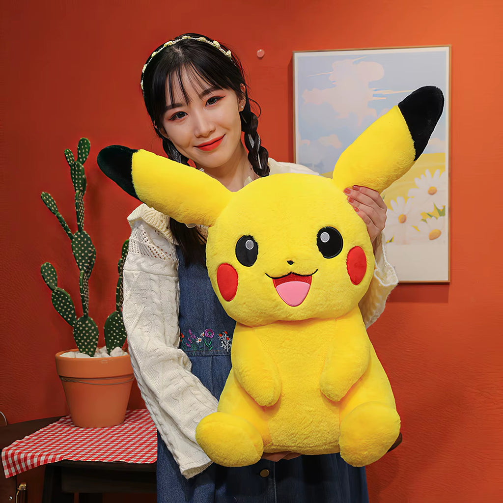 60Cm Cartoon Pokémon Pikachu Plush Toy Kawaii Smile Pikachu Plush Soft Stuffed Doll Bed Big Size Sleep Pillow Girl Birthday Gift