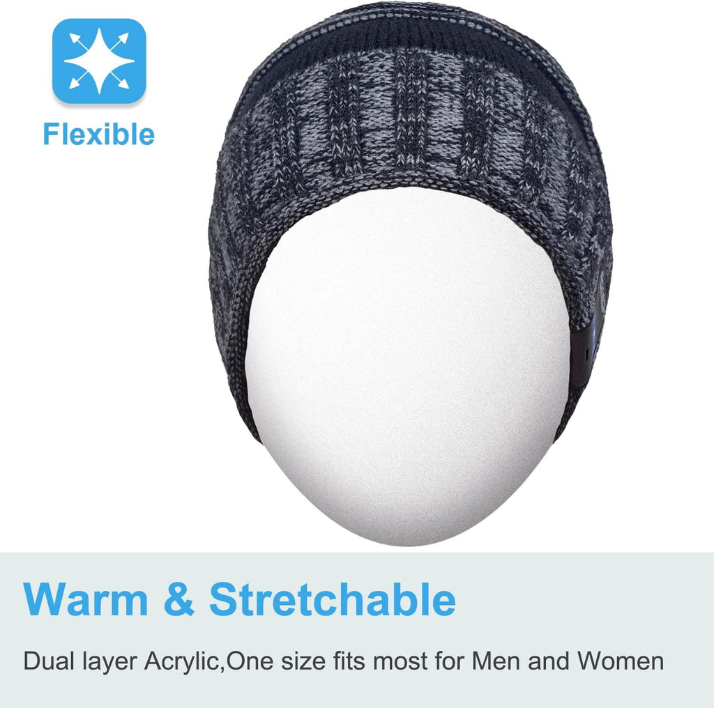 Bluetooth Beanie Hat Wireless Headphone for Outdoor Sports Xmas Gifts