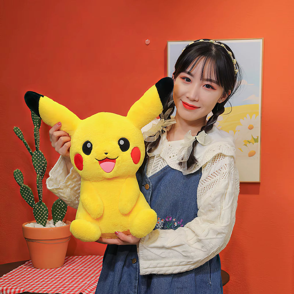 60Cm Cartoon Pokémon Pikachu Plush Toy Kawaii Smile Pikachu Plush Soft Stuffed Doll Bed Big Size Sleep Pillow Girl Birthday Gift
