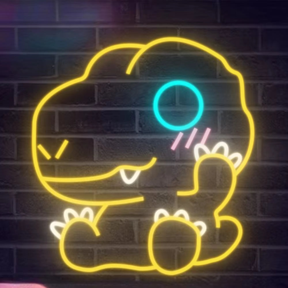 Pokemon Ramen Neon Light Cute Bear Sign Blue Dimmable Led Neon Signs for Resturant Home Bar Cafe Japanese Noodle Shop Decor Gift