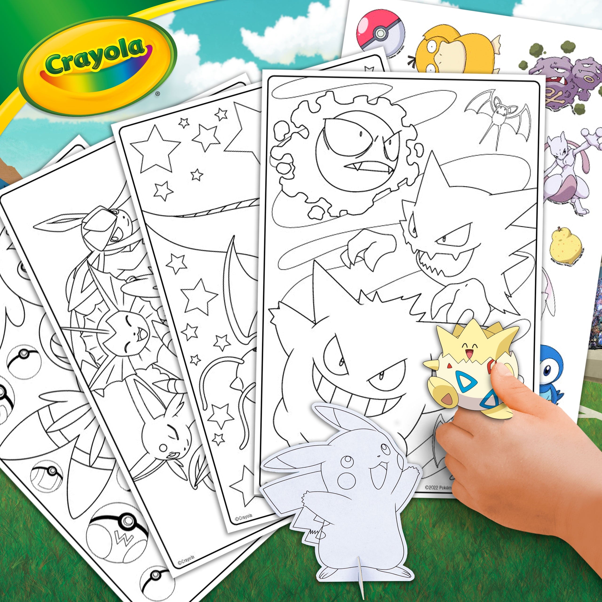 Create & Color Pokemon Coloring Art Case Pikachu, 50 Pcs Art Set, Pokemon Toys, Pokemon Gift for Kids