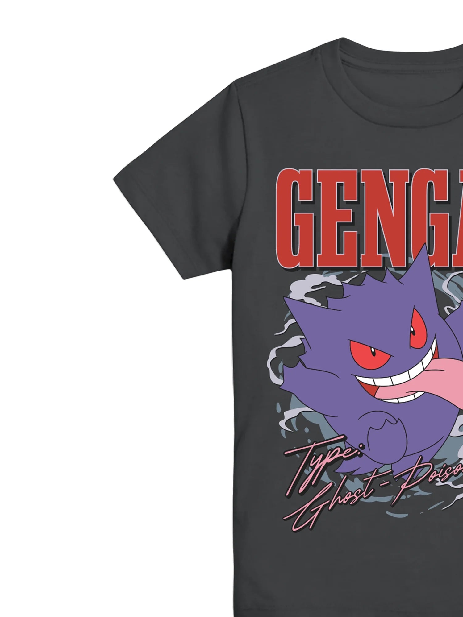 Boys Gengar T-Shirt , Crew Neck, Short Sleeve, Graphic Tee, Sizes 4-18