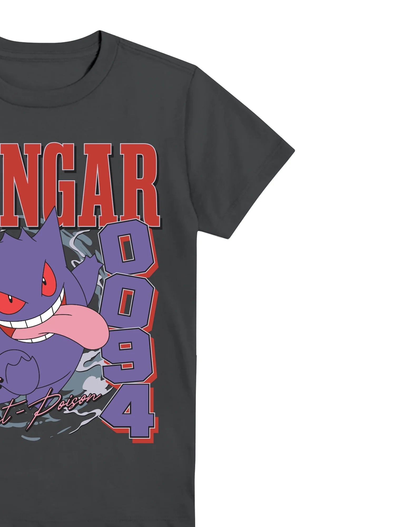 Boys Gengar T-Shirt , Crew Neck, Short Sleeve, Graphic Tee, Sizes 4-18