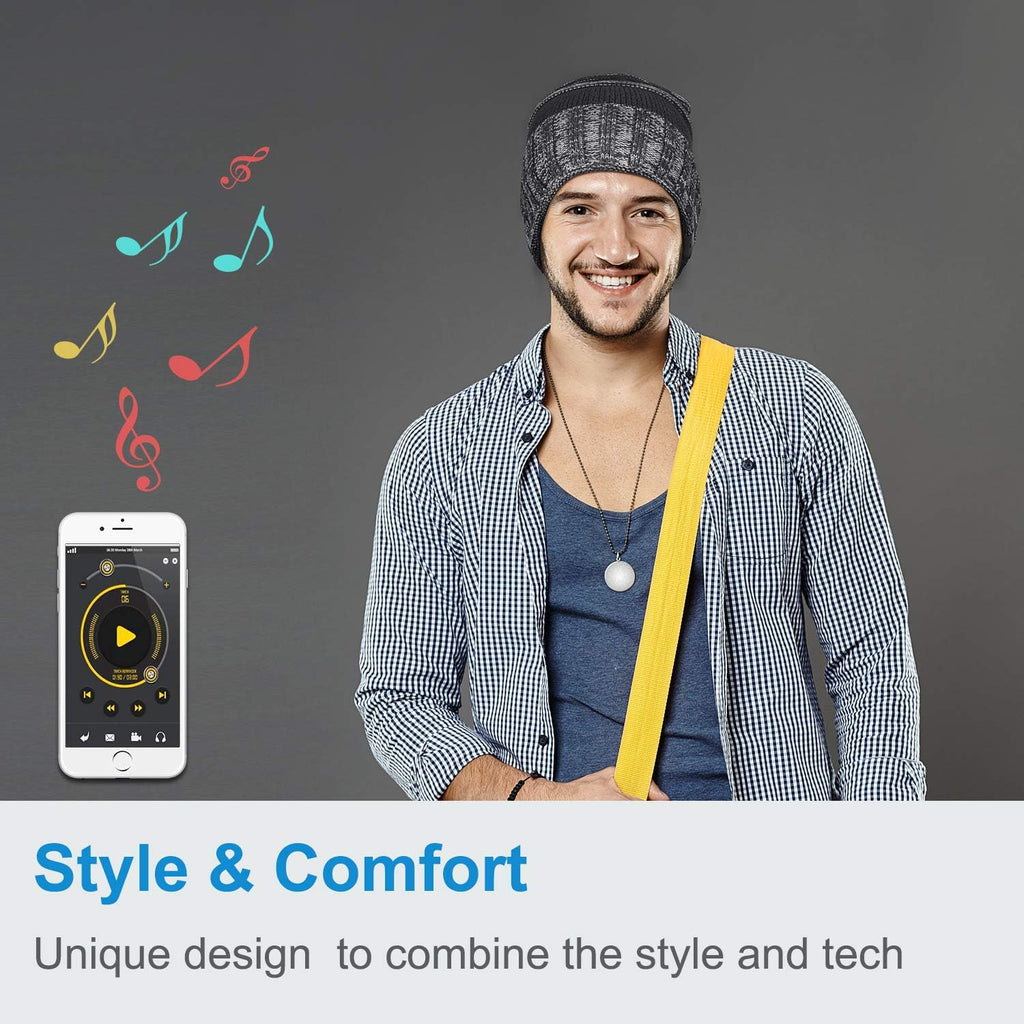 Bluetooth Beanie Hat Wireless Headphone for Outdoor Sports Xmas Gifts