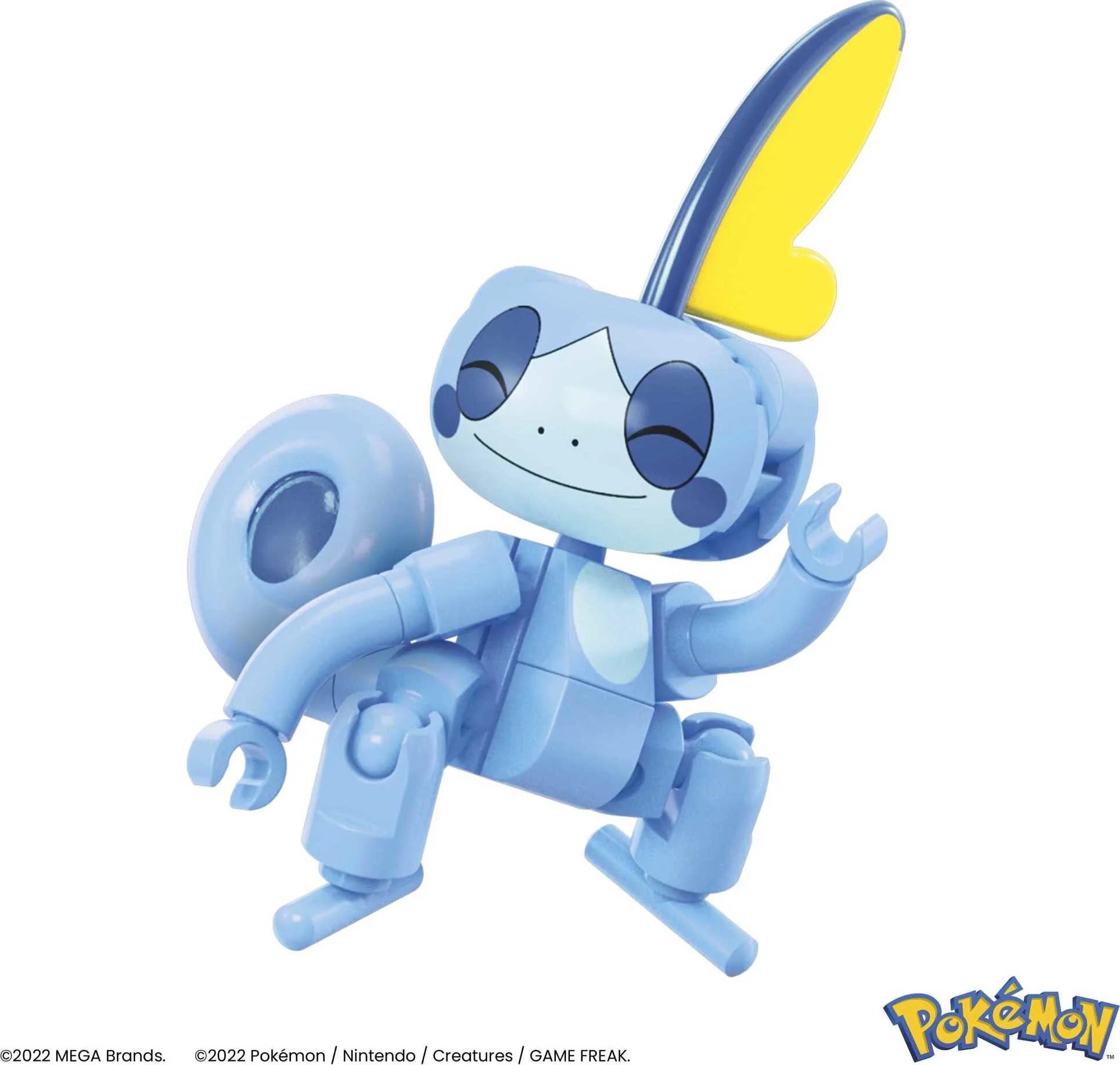 Pokemon Building Toy Kit Sobble (15 Pieces) with 1 Action Figure and Ball for Kids