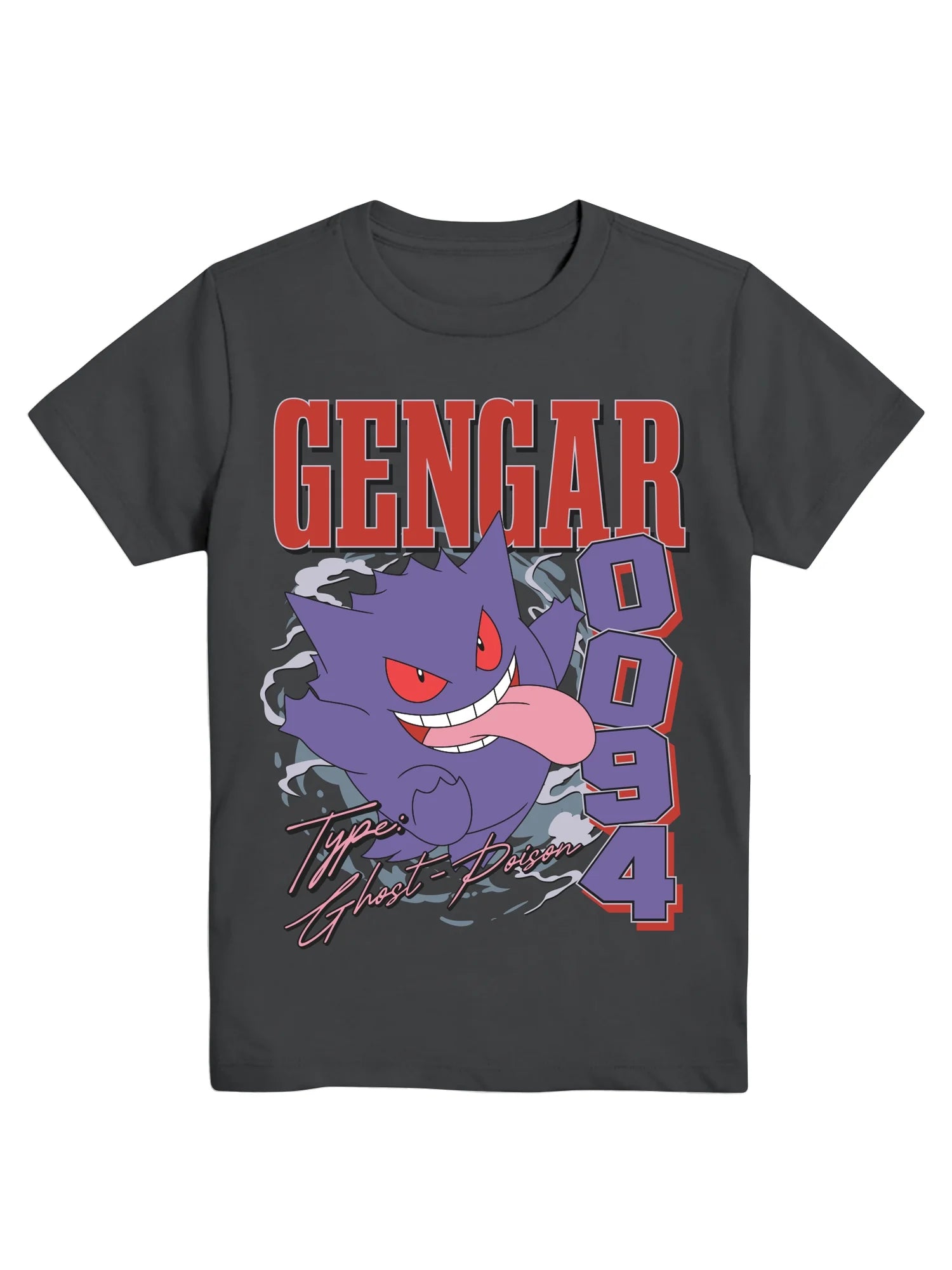Boys Gengar T-Shirt , Crew Neck, Short Sleeve, Graphic Tee, Sizes 4-18