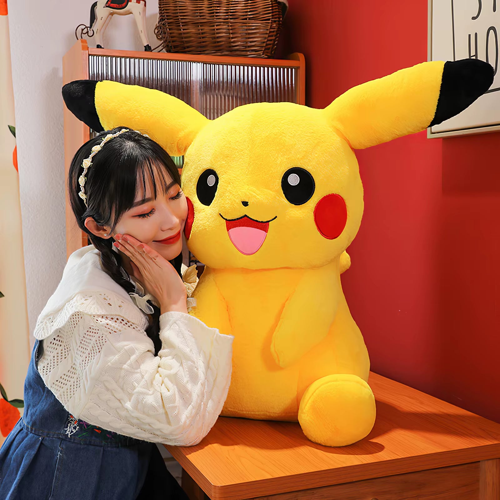 60Cm Cartoon Pokémon Pikachu Plush Toy Kawaii Smile Pikachu Plush Soft Stuffed Doll Bed Big Size Sleep Pillow Girl Birthday Gift