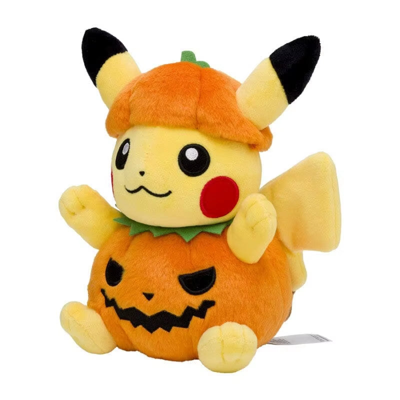 Pokemon Elf Doll Cartoon Pikachu Pumpkin Clothing Plush Doll Halloween Children'S Toy Plushies Stuffed Animal Children'S Doll