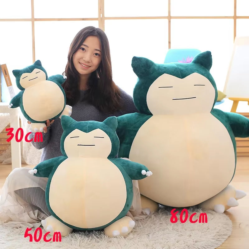 30/50Cm Pokemon Snorlax Plush Toys Cartoon Japan Anime Monster Elf Plush Doll Soft Stuffed Animal Doll Birthday Gift for Girls
