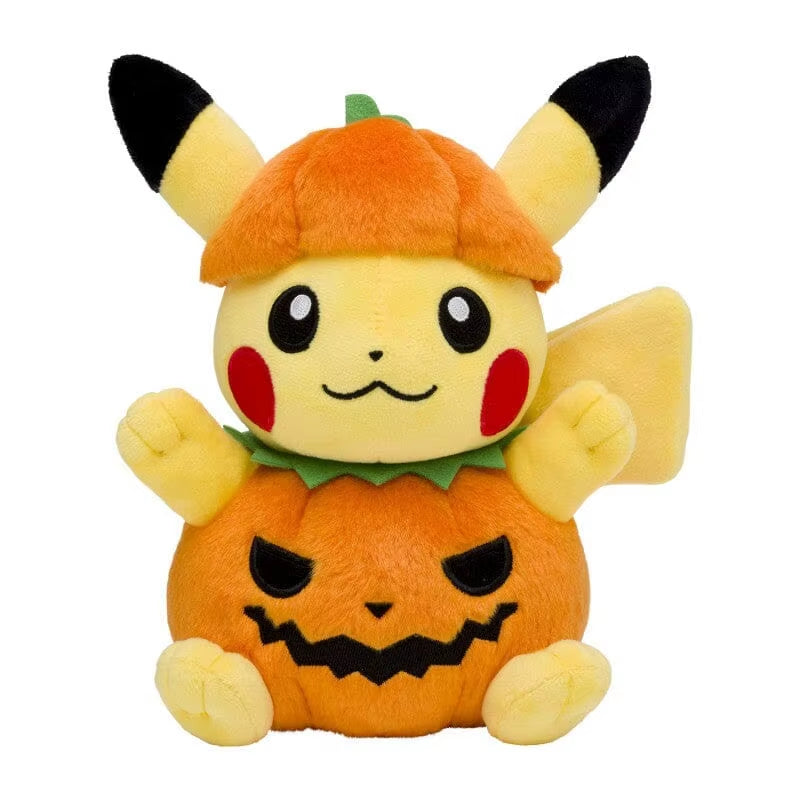 Pokemon Elf Doll Cartoon Pikachu Pumpkin Clothing Plush Doll Halloween Children'S Toy Plushies Stuffed Animal Children'S Doll