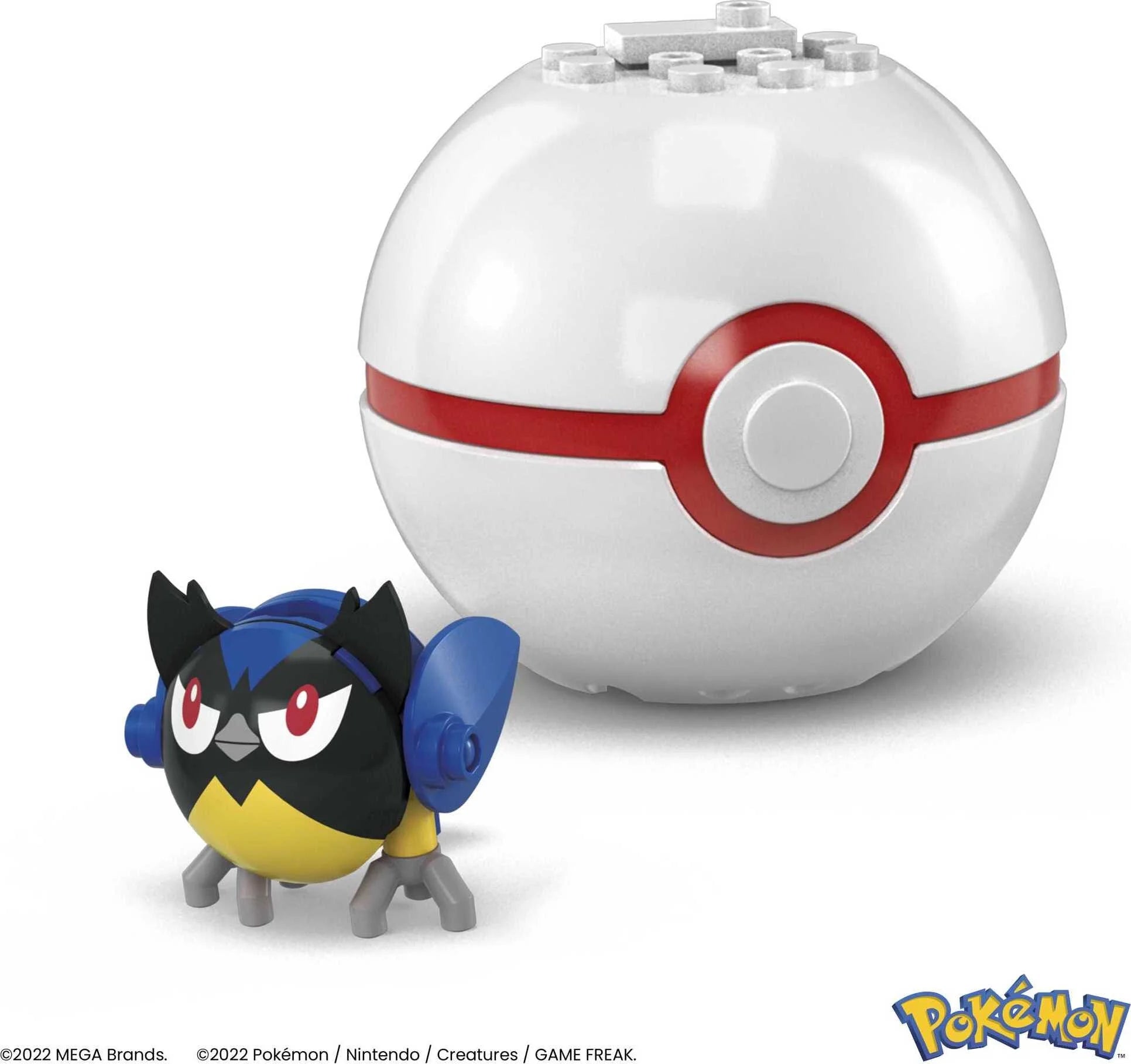 Pokemon Building Toy Kit Rookidee (15 Pieces) with 1 Action Figure and Ball for Kids