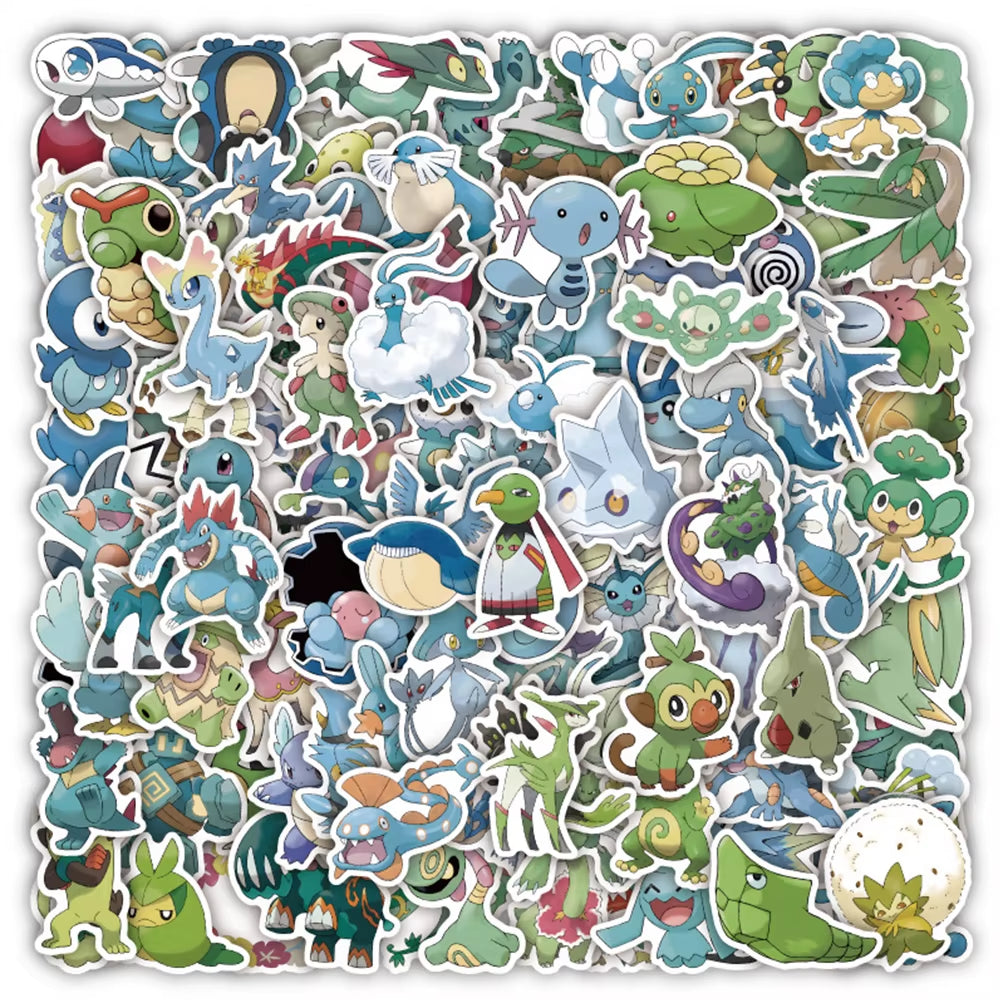 50/100Pcs Cute Cartoon Pokemon Anime Stickers Pikachu Decals Motorcycle Laptop Phone Case Car Waterproof Sticker Kid Classic Toy