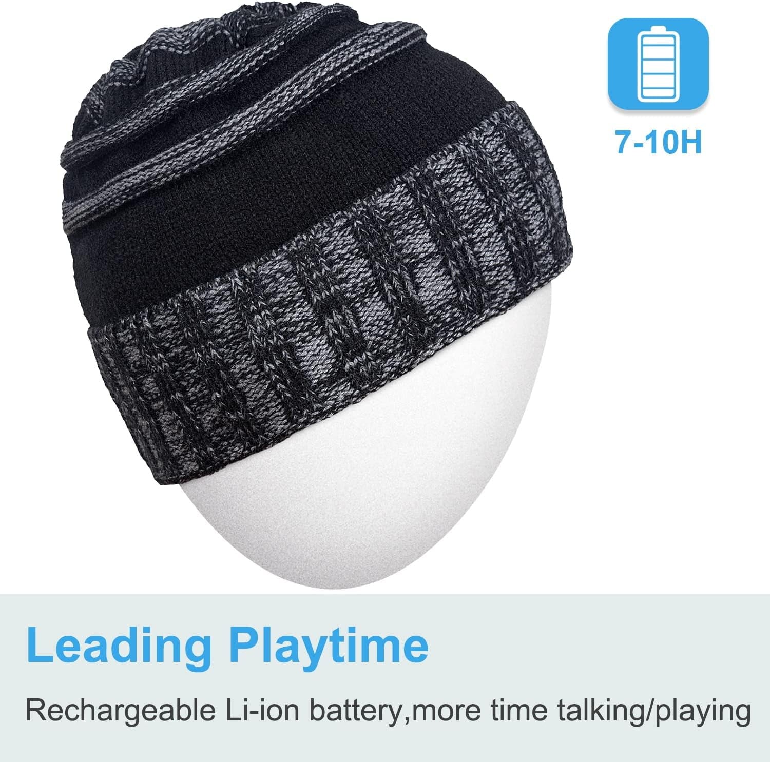Bluetooth Beanie Hat Wireless Headphone for Outdoor Sports Xmas Gifts