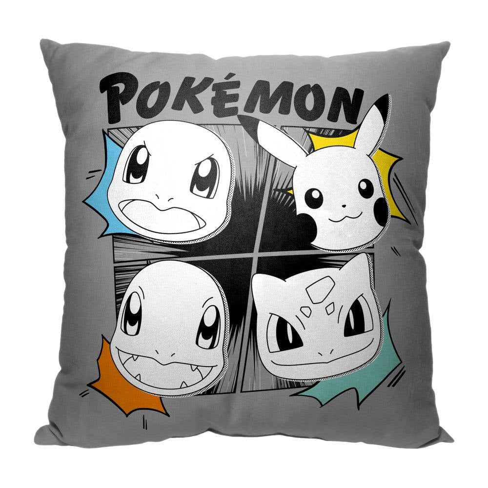 Pokemon One of a Kind Printed Multi-Colored Throw Pillow