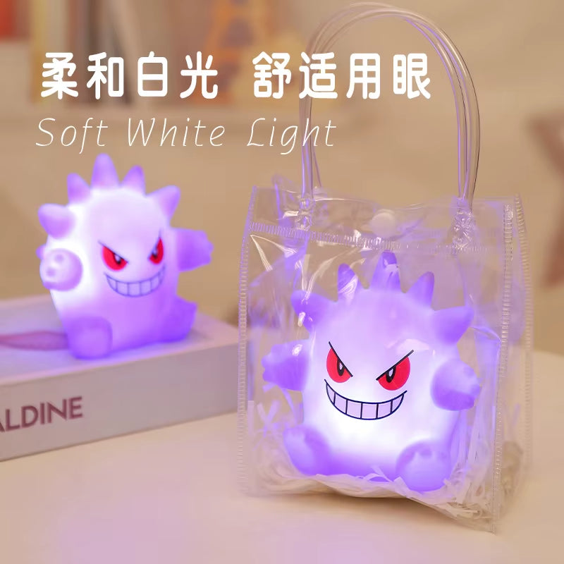 Pokemon Figures Night Light Gengar Model Bedside Lamp Demon Doll Halloween Toy Gift Children Creative Collection Glowing Toys