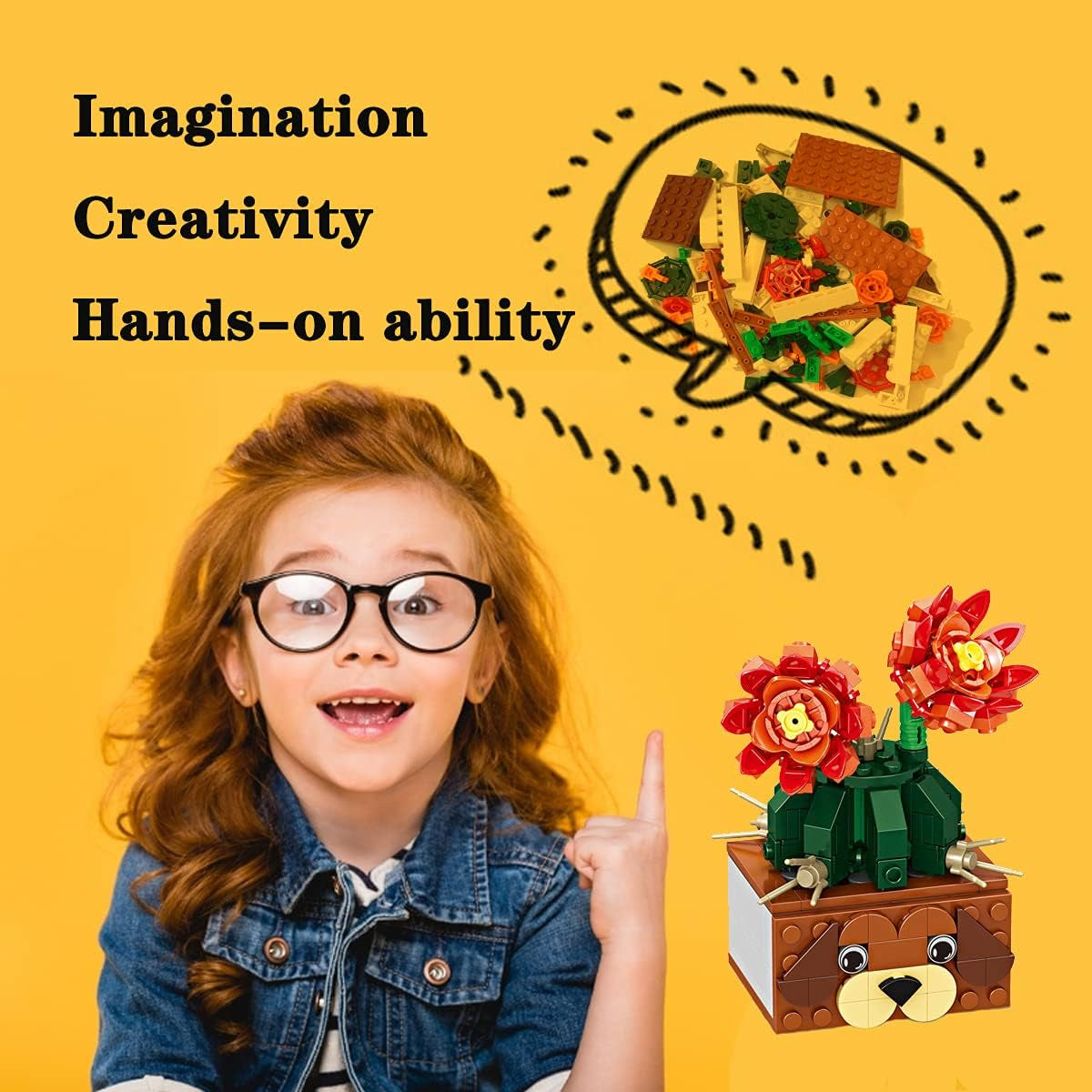 Building Toys for Toddler Rose Building Bricks Building Blocks Learning and Education Building Kits Gifts for 6,7 8 ,9 Years Old Boys & Girls