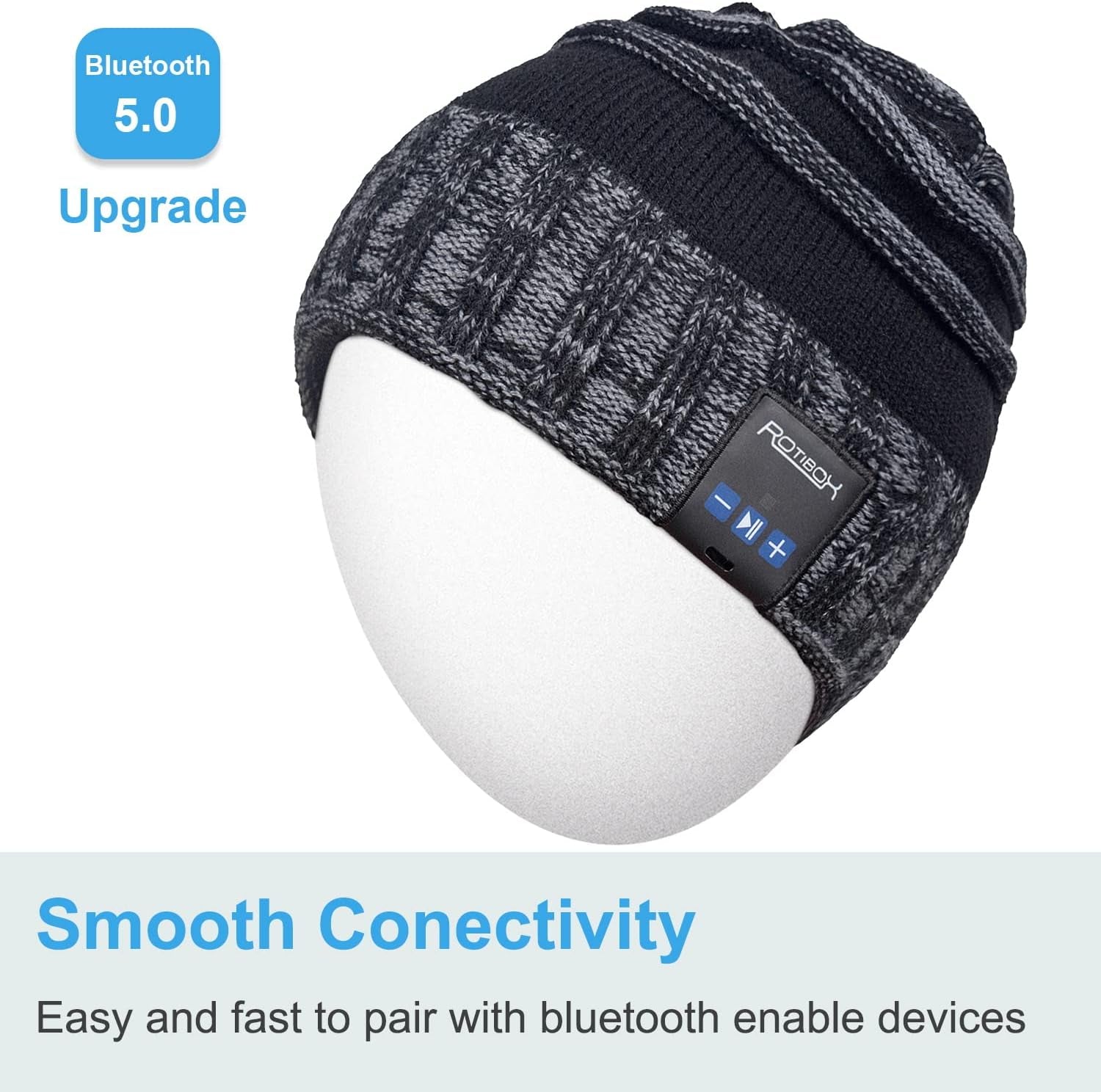 Bluetooth Beanie Hat Wireless Headphone for Outdoor Sports Xmas Gifts