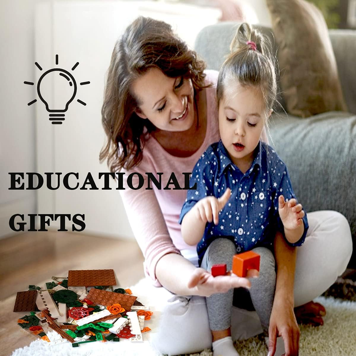 Building Toys for Toddler Rose Building Bricks Building Blocks Learning and Education Building Kits Gifts for 6,7 8 ,9 Years Old Boys & Girls