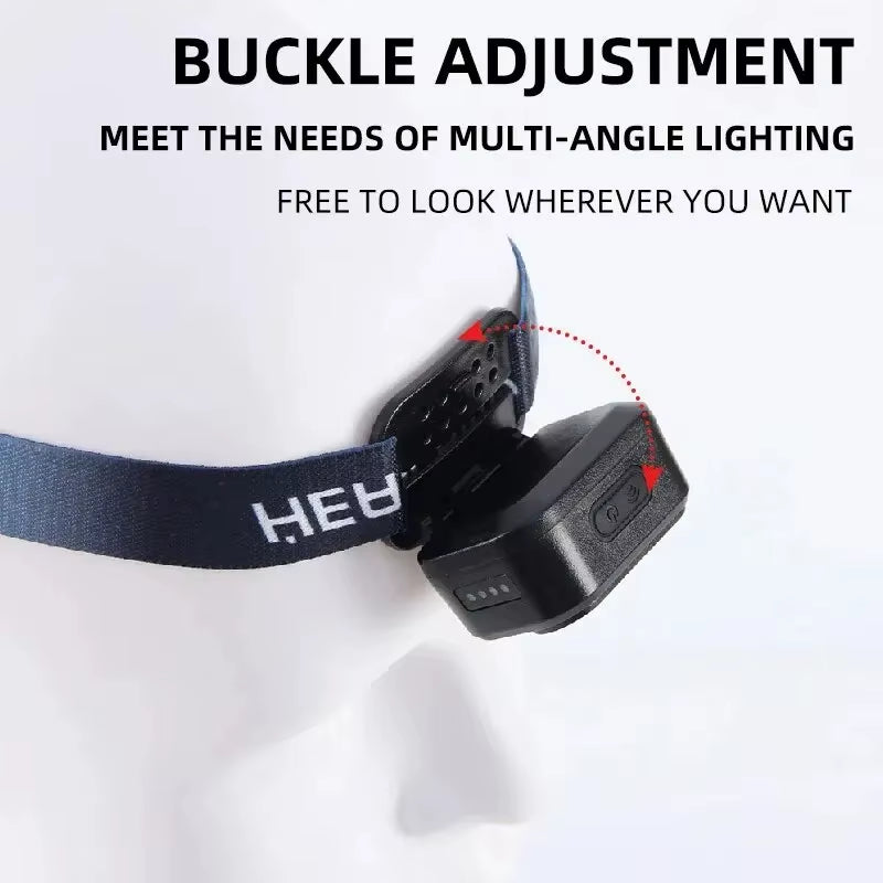 LED Headlamp Flashlight Rechargeable Induction Light Fishing Lamp Light Support White Light Ultra-Light Emergency Climbing Light