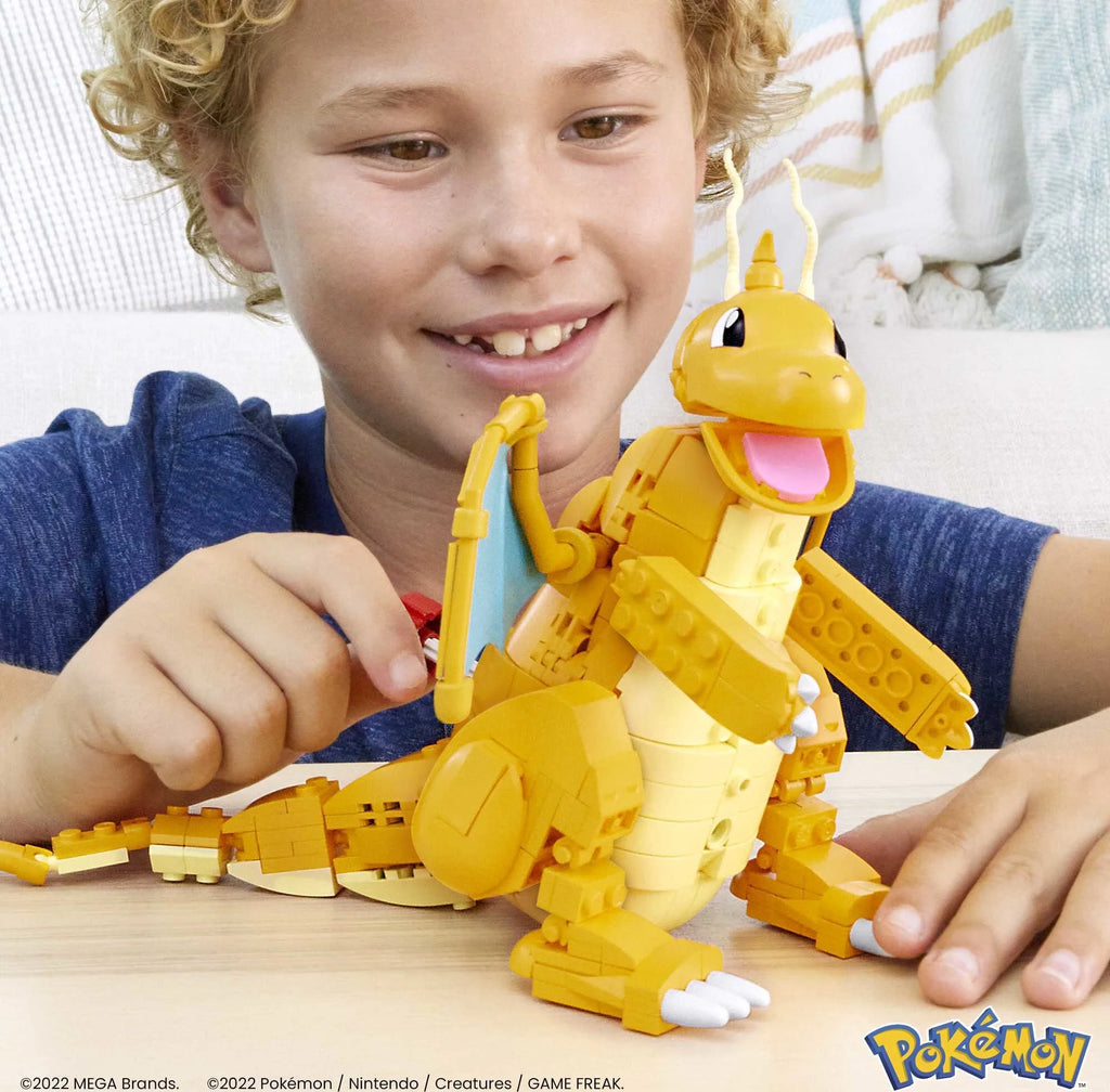 Pokemon Building Toy Kit Dragonite (388 Pieces) with Motion for Kids