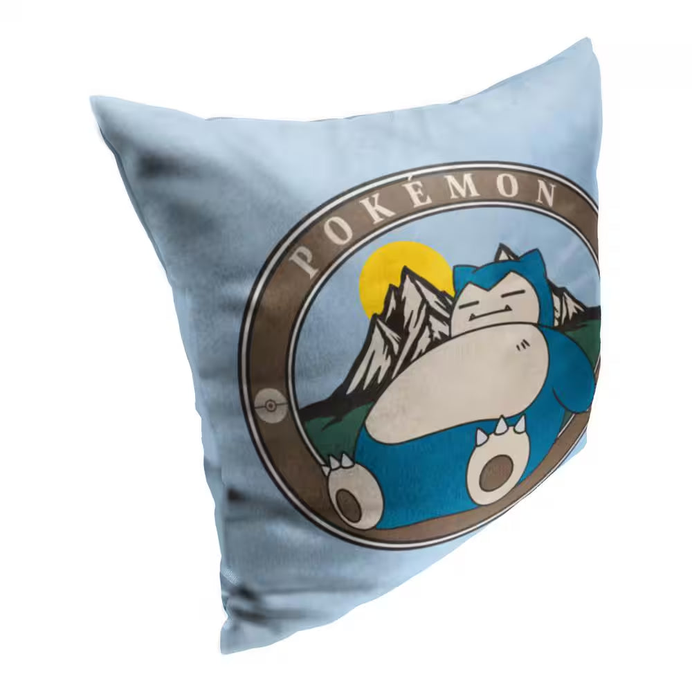 Pokemon Snooring Outdoors Printed Multi-Colored Throw Pillow